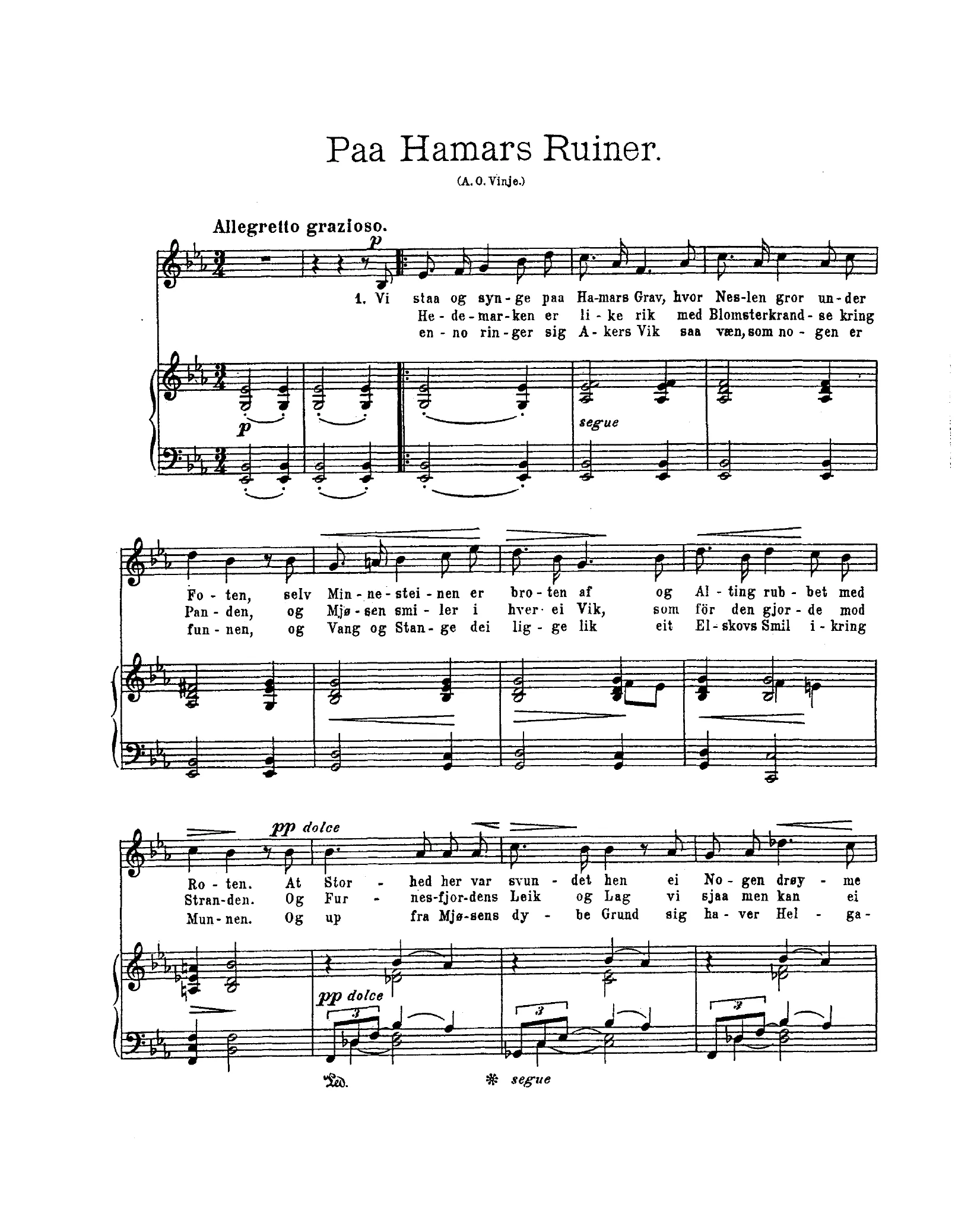 First page of Paa Hamars Ruiner