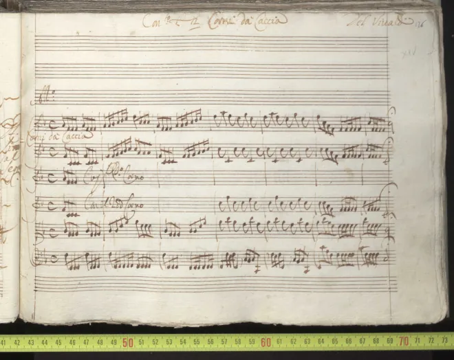 First page of Concerto for 2 Horns in F major