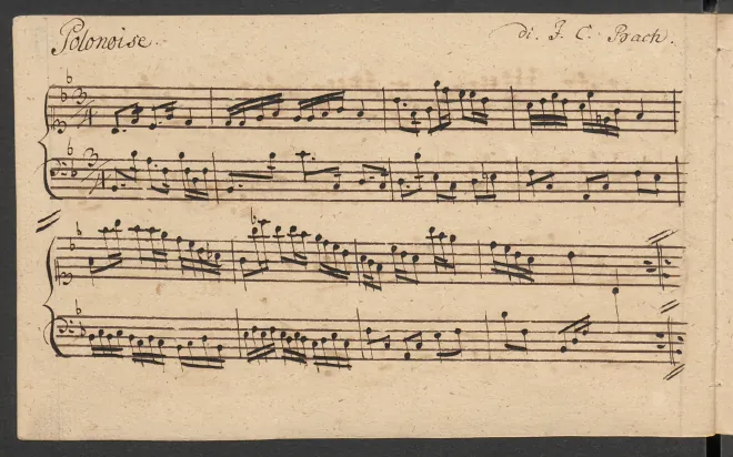 First page of Polonaise in B-flat major