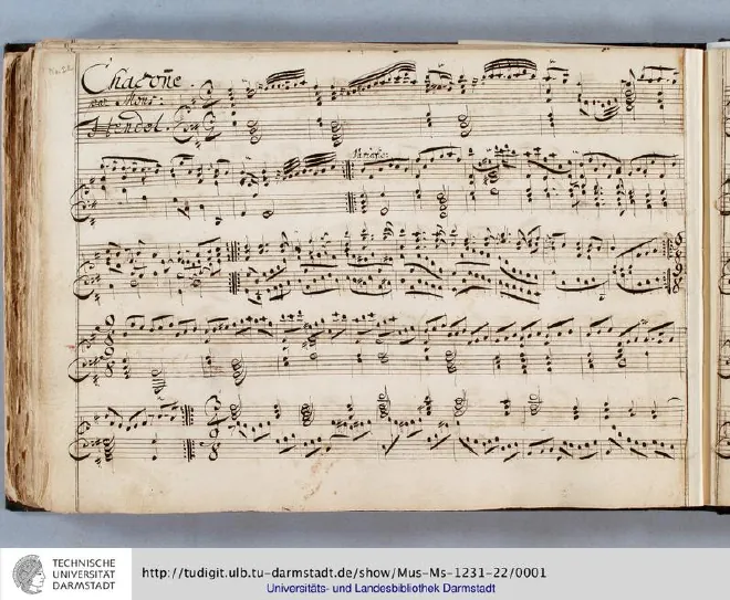First page of Chaconne in G major