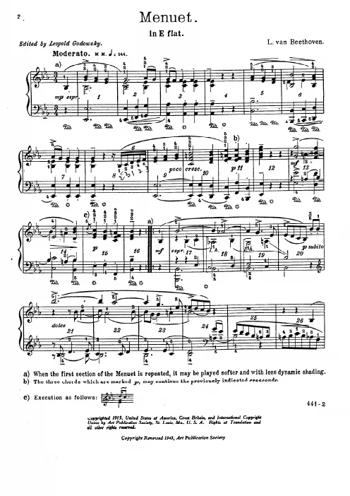 First page of Minuet