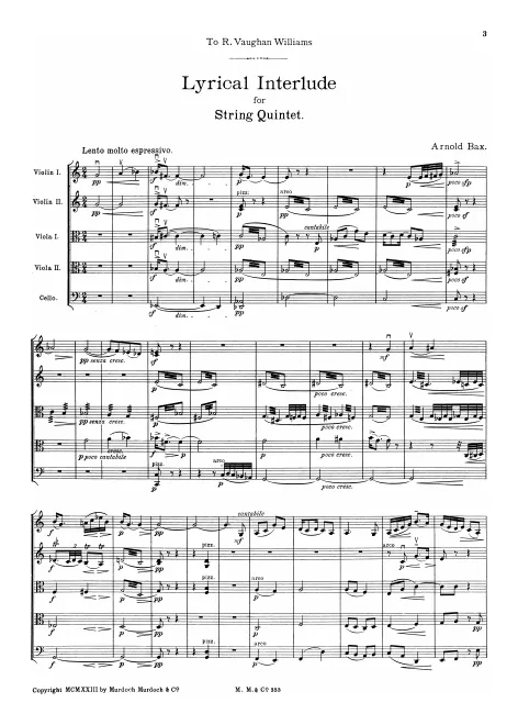 First page of Lyrical Interlude