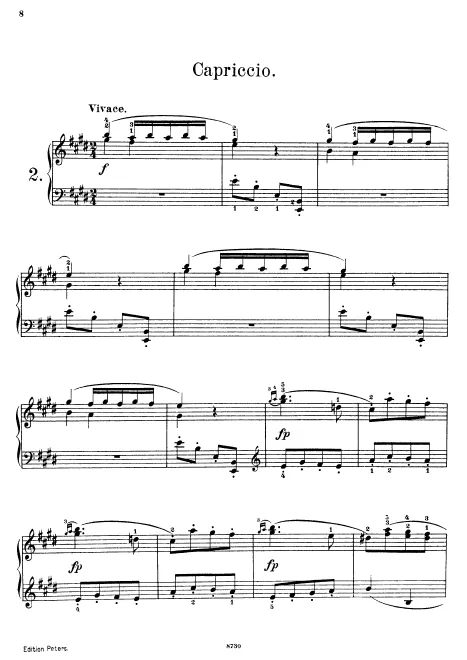 First page of Keyboard Sonata in E major