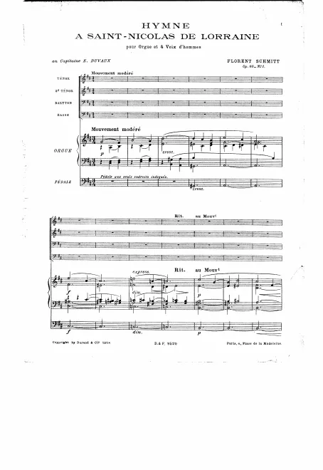First page of 5 Motets