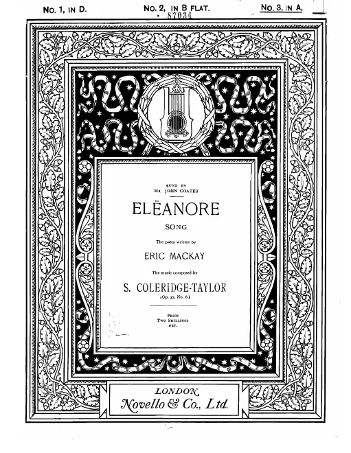 First page of Six Songs, Op.37