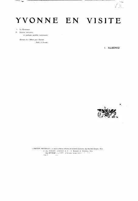 First page of Yvonne en visite!