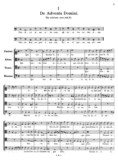 First page of Conditor alme siderum