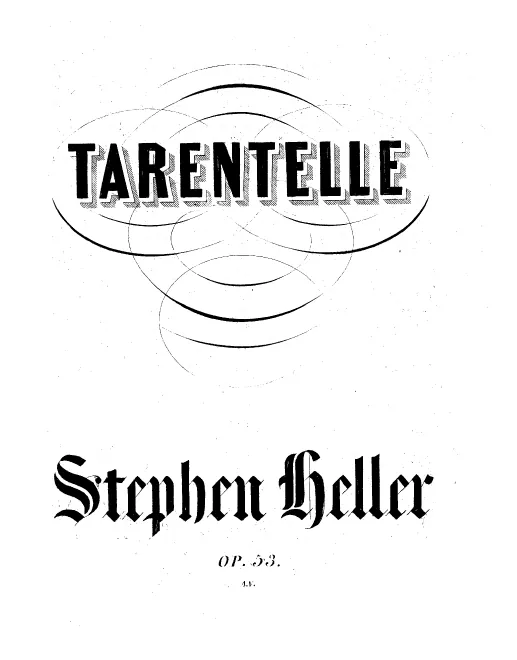 First page of Tarentelle No.1