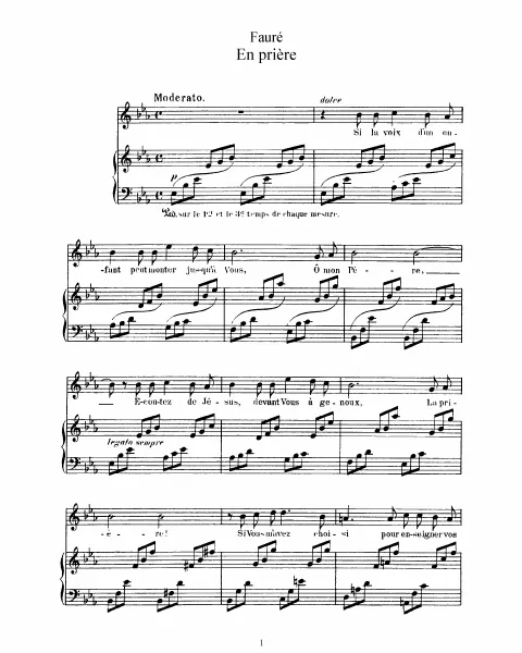 First page of En prière