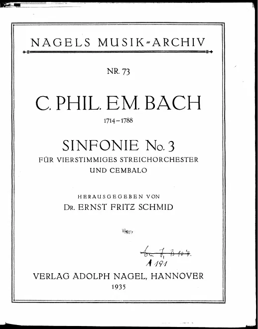 First page of Symphony in C major
