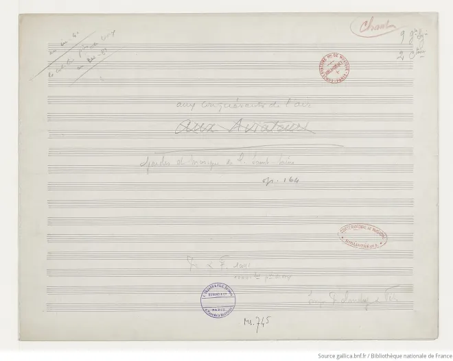First page of Aux conquérants de l'air