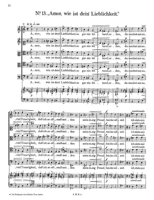First page of Amor, wie ist dein Lieblichkeit