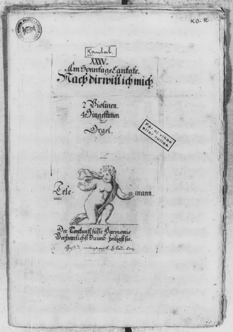 First page of Nach dir will ich mich sehnen, TWV 1:1149