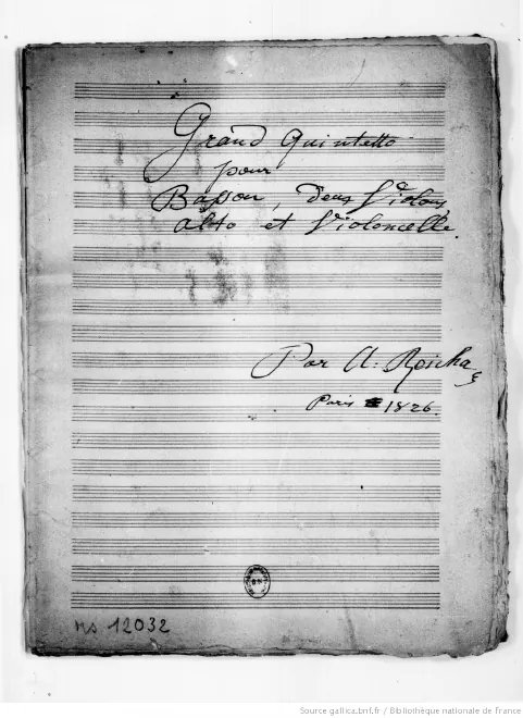 First page of Bassoon Quintet