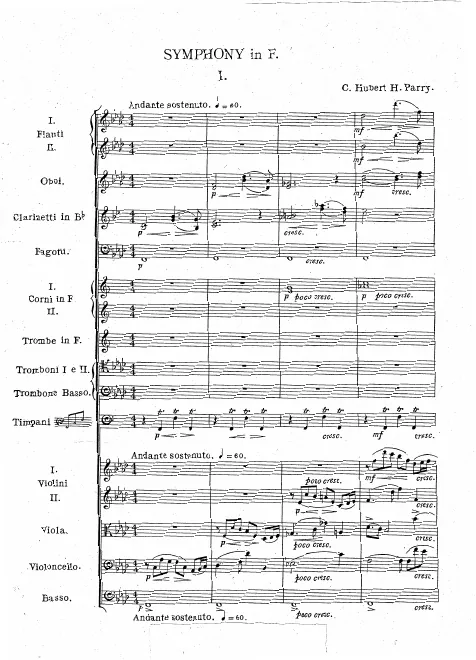 First page of Symphony No.2 in F