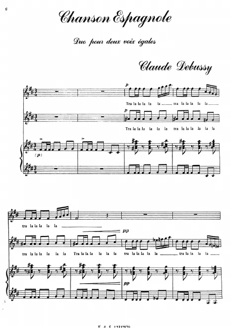 First page of Chanson espagnole