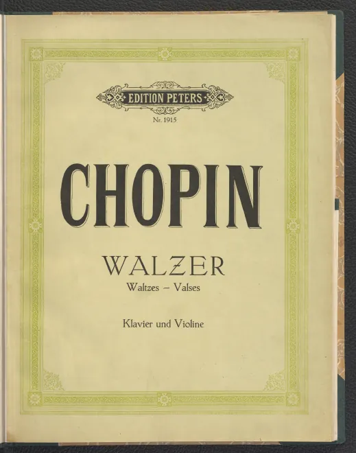 First page of Walzer für Pianoforte und Violine