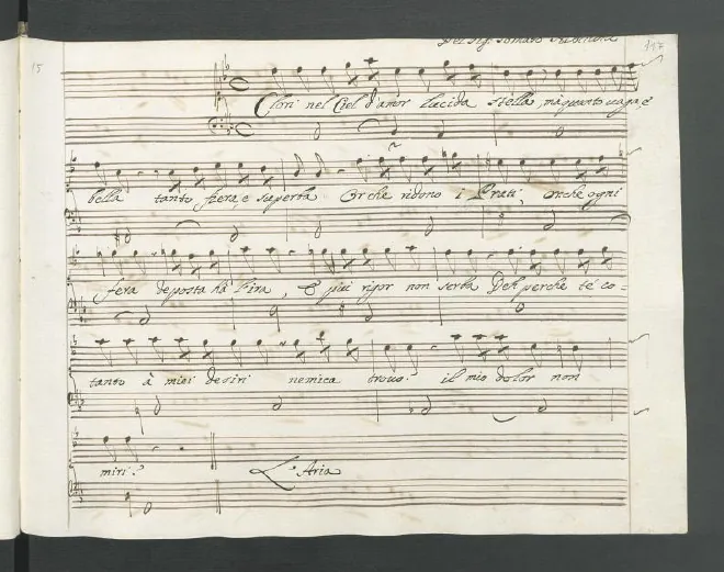 First page of Clori, nel ciel d'amor