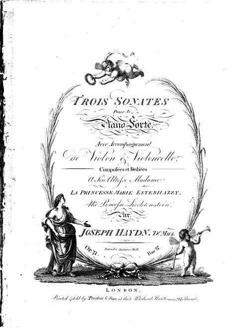 First page of 3 Piano Trios, Hob.XV:21-23