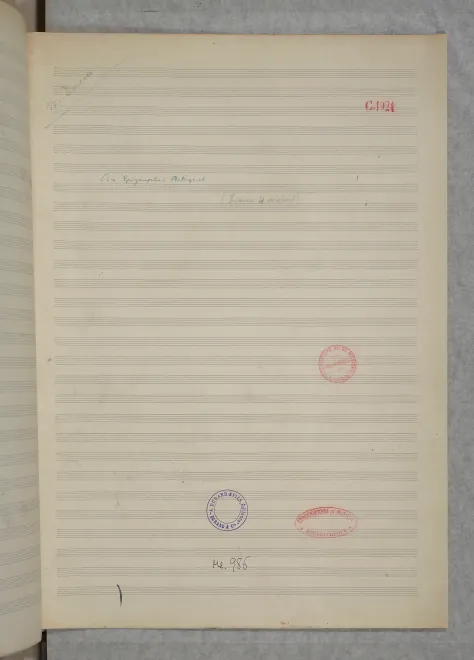 First page of Six épigraphes antiques
