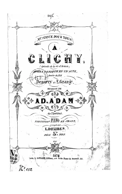 First page of À Clichy, épisode de la vie d'artiste