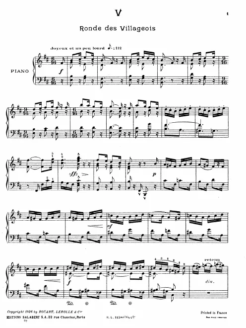First page of Contes de fées, Op.86