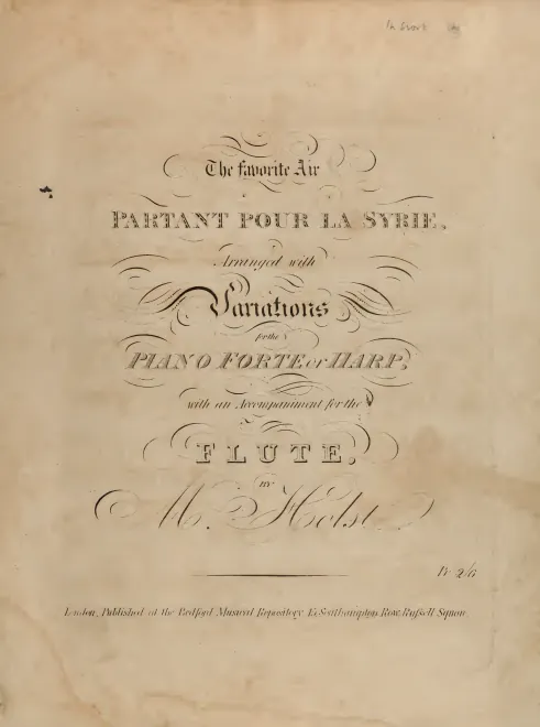 First page of Partant pour la Syrie