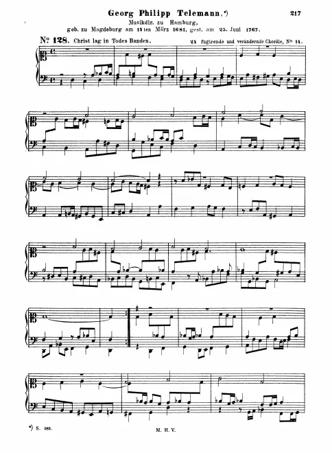 First page of Christ lag in Todes Banden