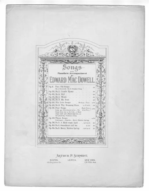 First page of Two Songs