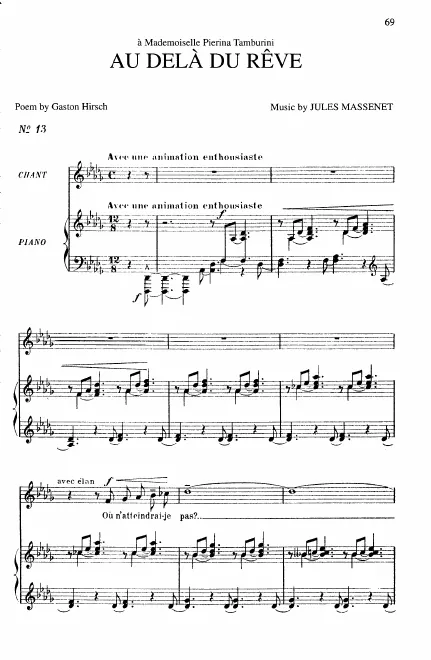 First page of Au delà du rêve