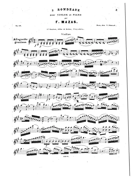 First page of 3 Rondeaux