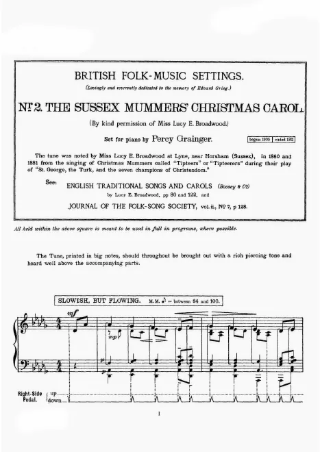 First page of The Sussex Mummers' Christmas Carol