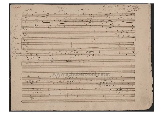 First page of Mass in A minor