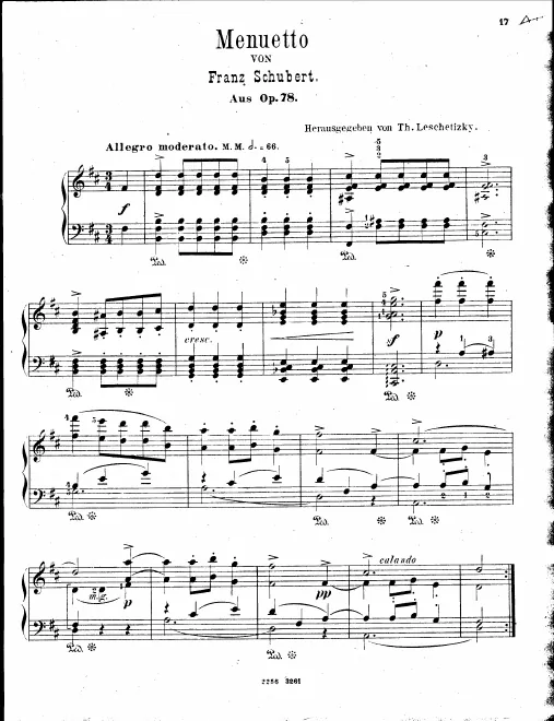 First page of Piano Sonata in G major, Fantasie