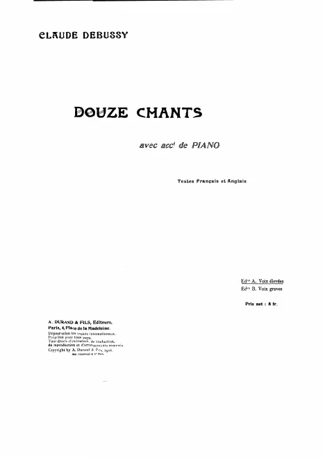 First page of 12 Chants