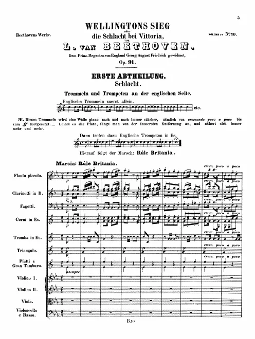 First page of Wellingtons Sieg, oder Die Schlacht bei Vittoria