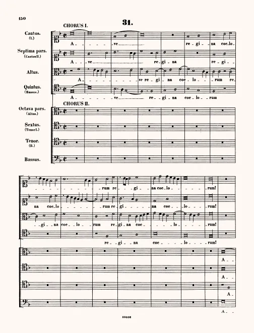 First page of Ave Regina coelorum
