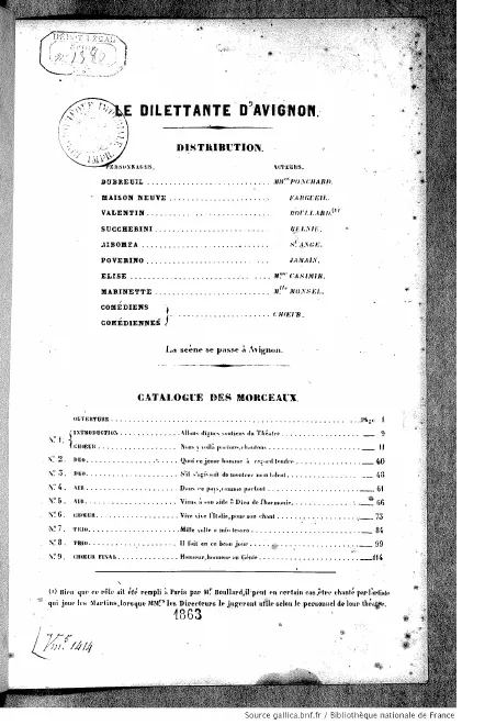 First page of Le dilettante d'Avignon