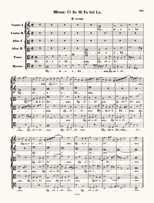 First page of Missa Ut re mi fa sol la