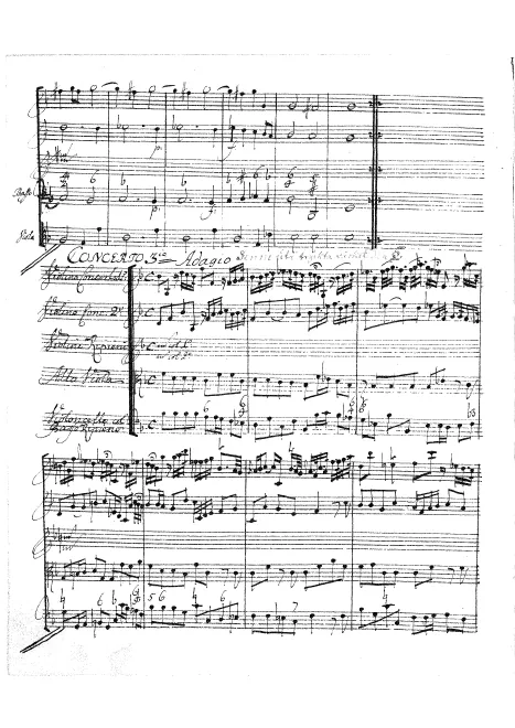 First page of Concerto Grosso in B-flat major