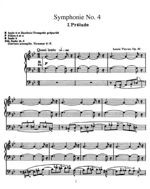 First page of Symphonie No.4
