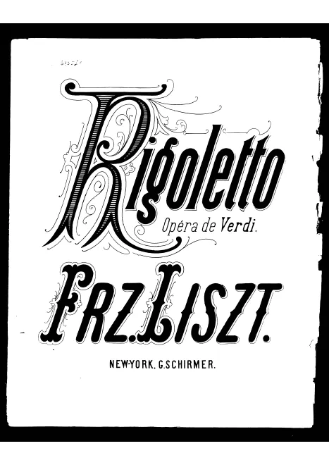 First page of Paraphrase de concert sur 'Rigoletto'