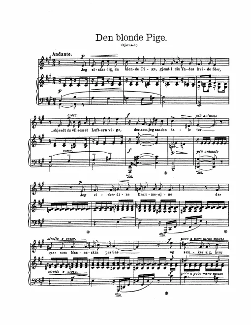 First page of Den blonde Pige