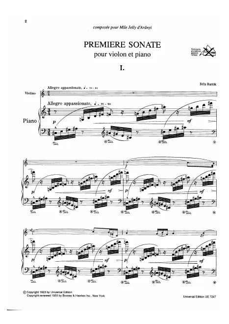 First page of Violin Sonata No.1
