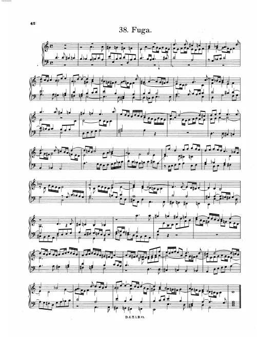 First page of Fugue in D minor