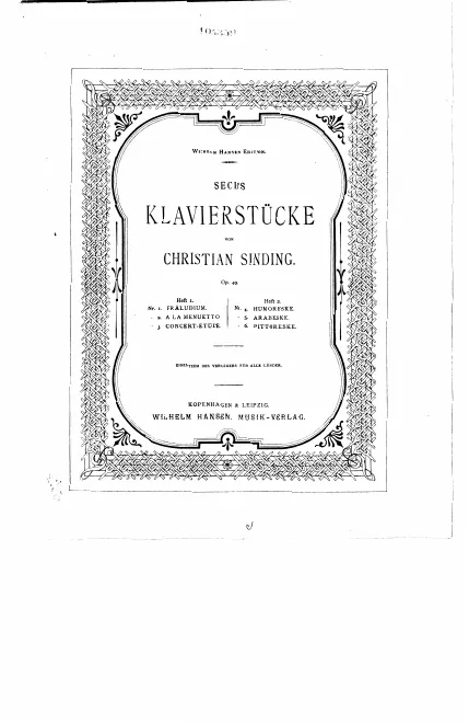 First page of 6 Klavierstücke