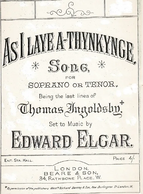 First page of As I laye a-thynkynge