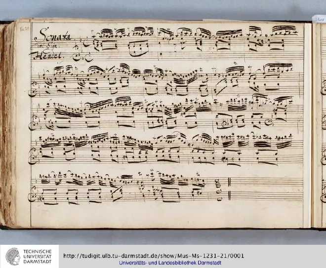 First page of Sonata in F major