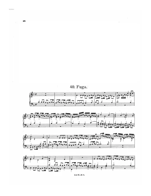First page of Fugue in F major