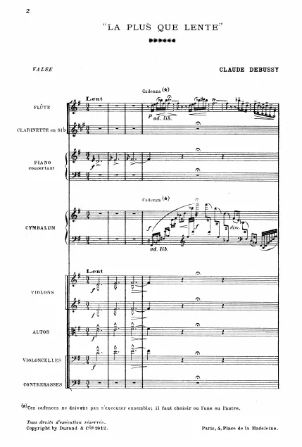 First page of La plus que lente